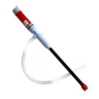 Ugthe Portable Car Water Liquid Transfer Pump Hand Manual Gas Oil Siphon Hose Tool - Red