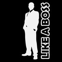 CCI Like A Boss Decal Vinyl Sticker|Cars Trucks Vans Walls Laptop| White |7.5 x 3.75 in|CCI1128