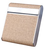 Elegant Cigarette Case Metal Box Slim Pocket Holder for 20pcs Cigarette - Beige