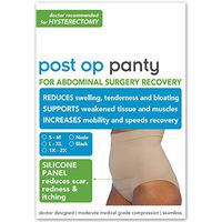 Post Op Panty Compression Plus Silicone Scar Care Hysterectomy Recovery Panty L/XL Black