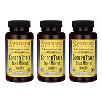 Swanson Concentrace Trace Mineral Complex 60 Veg Capsules (3 Pack)