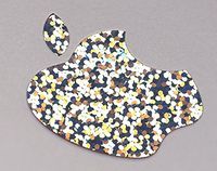 Glitter Silver Color Changer Logo Overlay for Macbook