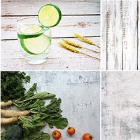 Selens 22x35.4 Inch (56x90cm) 2 in 1 Wood and Wall Texture Cement Background Wooden Photo Food Backdrop Paper for Picture Photography Props, Double Sided Pattern