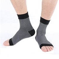 HMILYDYK Plantar Fasciitis Sock Foot Graduated Compression Socks with Heel and Arch Support Sleeves for Men and Women (One Pair)