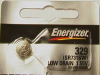 Energizer BUTTON CELL BATTERY 329 OXIDE