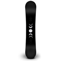 Phases of The Moon Snowboard Sticker All Weather 6" Vinyl Decal - [Metallic Silver]