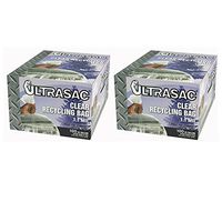 Aluf Plastics 719956 Ultrasac Heavy Duty Professional Quality Recycling Trash Bag, 45 Gallon Capacity, 46" Length x 40" Width, Clear (Case of 100) - 2 Pack