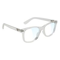 GLASSY Mikemo Premium Blue Light Blocking Glasses, Anti Eyestrain and Fatigue, Glasses for Computer and Gaming, Clear Frame, Clear Lens