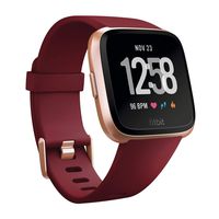 Fitbit Versa Smartwatch with Limited Edition Ruby Band, Ruby/Rose Gold Aluminium, One Size (S & L Bands Included)
