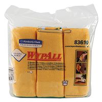 WYPALL Cloths w/Microban, Microfiber, 15-3/4 x 15-3/4, YW, 6/pack