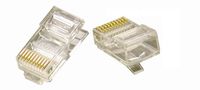C2G 04744 RJ45 10x10 Modular Plug for Flat Stranded Cable, Clear