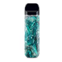 IT'S A SKIN Decal Vinyl Wrap for Smok Novo Pod System Vape Sticker Sleeve/Chrysocolla hydrated Copper Glass Teal Blue