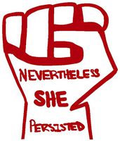 hBARSCI Nevertheless She Persisted Vinyl Decal - 5 Inches - for Cars, Trucks, Windows, Laptops, Tablets, Outdoor-Grade 2.5mil Thick Vinyl - Red