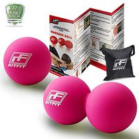 RitFit Massage Ball Set (1 Peanut Massage Ball &1 Lacrosse Ball) for Myofascial Release, Trigger Point Therapy, Muscle Knots, and Yoga Therapy, Bonus Free Carry Bag and Workout Guide