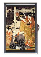 Japan Woodblock Artist Geisha Decorative Pill Box