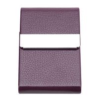 Cigarette Storage Case, Cigar Cigarette Case Tobacco Holder Pocket Box PU Leather Storage Box (Purple)
