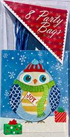 Punch Studio Christmas Owl 3-D Gift Bags (95692), 8 ct