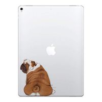 FINCIBO 5 x 5 inch English Bulldog Look Back Removable Vinyl Decal Stickers for iPad MacBook Laptop (Or Any Flat Surface)