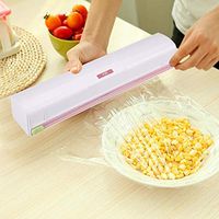 Topzon Plastic Wrap Dispenser - Plastic Food Wrap Dispenser Wrap Cutter Foil and Cling Film Cutter Storage Kitchen