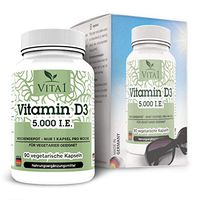 VITA1 Vitamin D3 5000 I.U. • 90 Capsules (2-Years-Supply) • Week Depot - only 1 Capsule per Week • Made in Germany