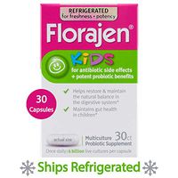 Florajen Kids Refrigerated Probiotics | Supports Gut and Immune Health | 6 Billion CFUs | for Antibiotic Side Effects | 30 Capsules