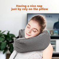 U Travel Neck Pillow, Comfort Neck Pillow Soft Neck Rest Easy Detachable and Washable Coating Perfect for Traveling by Plane, Train and car