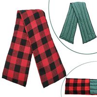 Heating Pads Reusable Microwaveable Natural Heating and Cooling Herbal Pack Hot Cold Therapy (L (6 Seeds）) (Red Plaid L (Wheat）)