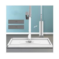 DCAH Flat Mop, Rotating Mop Head Hand-free 36cm Large Panel for Home Living Room Bedroom Kitchen Cleaning Lazy mop (Color : B)