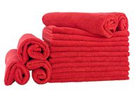 Microfiber Cleaning Cloth 200 Pack, 16x16, 300GSM Premium Quality (4 Colors Available) (Red)