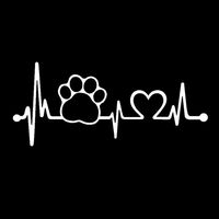 856store Clearance Sale Heartbeat Dog Paw Creative Motorcycle Car Window Body Decoration Sticker Decal