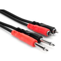 Hosa CPR-204 Dual 1/4" TS to Dual RCA Stereo Interconnect Cable, 4 Meters