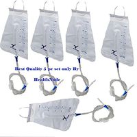 Enema Bag Kit (2 Quart) | BPA & Latex Free | Foldable and Compact - Travel Compatible (5pc) by HealthNode