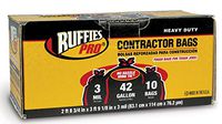 Ruffies Pro 1124882 42 Gallon Black Contractor Bags 10 Count
