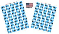 Made in USA! 100 Country Flag 1.5" x 1" Self Adhesive World Flag Stickers, Two Sheets of 50, 100 Sticker Flags Total (Botswana)