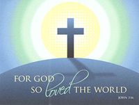 Religious Cross and Scripture Blank Note Cards (8 Cards; 4" x 5.25"; White Envelopes; 8-1)