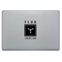 Flux Capacitor Decal Sticker for Apple MacBook Laptops 13" 15" Back to The Future (2 Pack - Black)