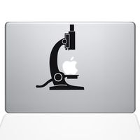 The Decal Guru 1650-MAC-13P-BLA Science Microscope Decal Vinyl Sticker, Black, 13" MacBook Pro (2015 & Older)