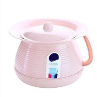 Goquik Potty/Urinal Basin/Indoor Potted Bucket Men and Women Potty Urinal Bedroom Urinal with Lid Design, Children's Enamel Indoor Plastic (Color : Pink)