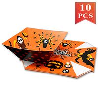 10 Pcs Halloween Bowl Paper Food Tray for Halloween Party Candy Bowl Prefect for Food Tray, Snack Food Bowls for Halloween, Birthday, Picnic, Party