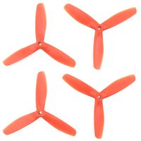 Gemfan 5x5x3 Glass Fiber Nylon Propeller - 3 Blade (Set of 4 - Orange) FPV Drone Racing