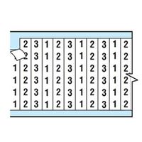 Brady AF-1-3-PK Aluminum Foil Tape (B-184), Black on Silver, Consecutive Numbers Repeated Wire Marker Card (25 Cards)