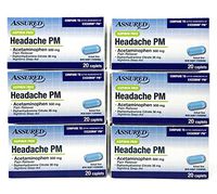 Assured Headache PM Sleeping Aid for Headache Relief, 120 Caplets Total
