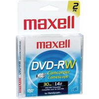 Maxell 567625 DVD-RW Re-Recordable Camcorder DVD - 2Pk