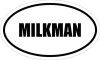 Beach Graphic Pros 6" Printed White Vinyl Milkman Oval Euro Impact Style Vinyl Decal Sticker