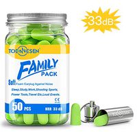 Soft Foam Earplugs for Sleeping - Foam Earplug with 33dB Highest NRR, Ultra & Comfortable Soft Earplugs for Sleeping, Hunting Season, Shooting, Traveling, Studying, Working (50 Pcs)