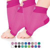 Go2 Plantar Fasciitis Socks|Best Ankle Compression Brace 22-25 mmHg|Arch Support Joint Heel Pain Relief|Foot Sleeves for Women and Men Reduce Swelling|Relieve Achilles Tendonitis(2p Pink Medium)