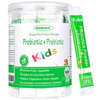 Kids Probiotic & Prebiotics Powder Age 3+ Support Children's Digestive & Immune System with Natural Source, Promotes Constipation Relief, Non-GMO, Gluten-Free, 30 Packets with 5 Billion CFUs
