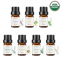 100% Pure and Organic Aromatherapy Essential Oils Blend Set, Therapeutic Grade, Sourced from Seven Countries and Made in USA, Top 7 Pack (7 x 10ml Bottles)
