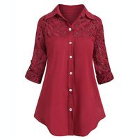 Womens V Neck Long Sleeve Button Down T Shirts Tie Front Casual Henley Tops