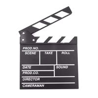 BERON Professional Vintage TV Movie Film Clap Board Slate Cut Prop Director Clapper (Black)